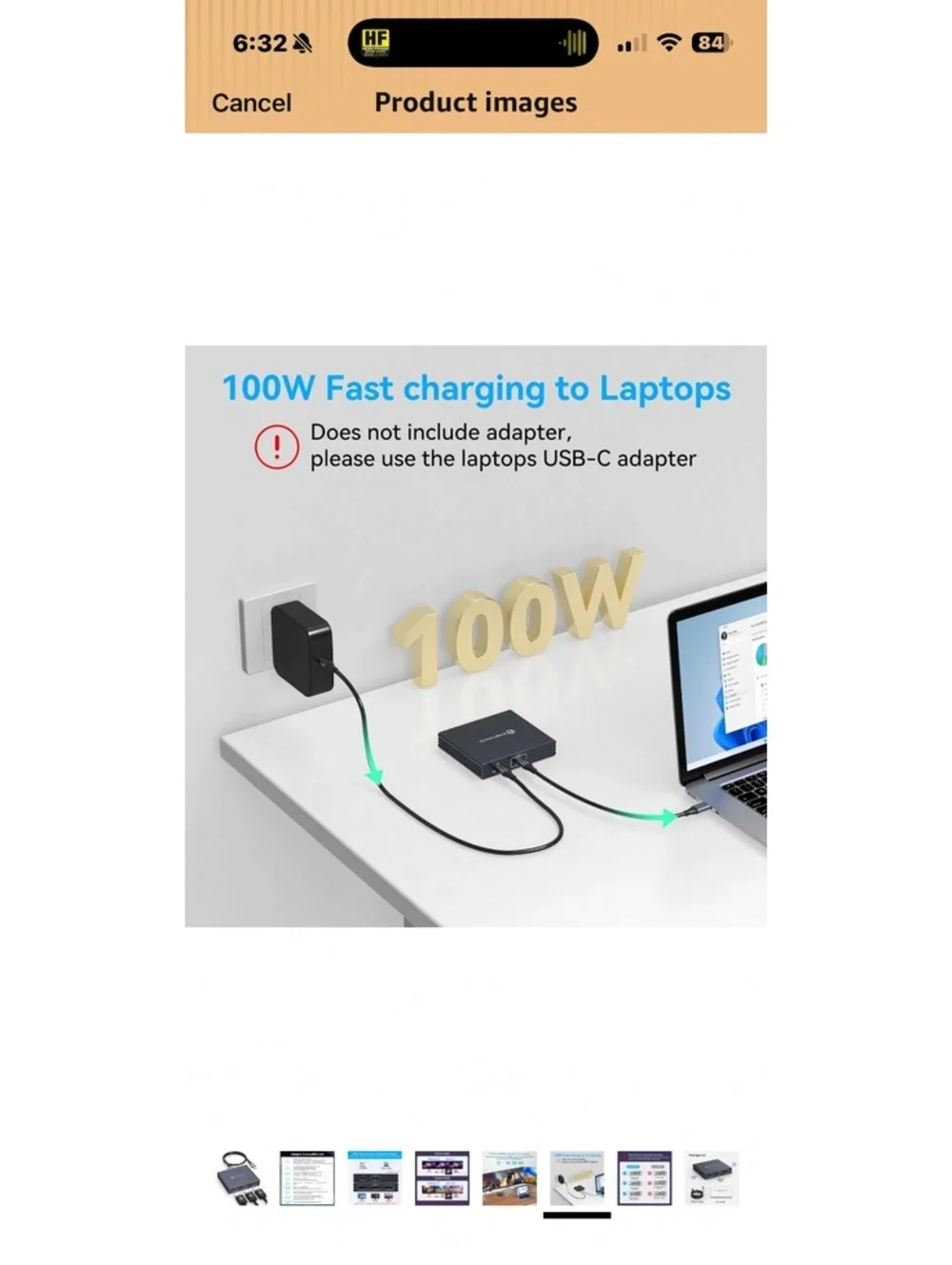 USB-C to Triple DisplayPort 4K 60Hz MST Splitter Adapter with 100W PD